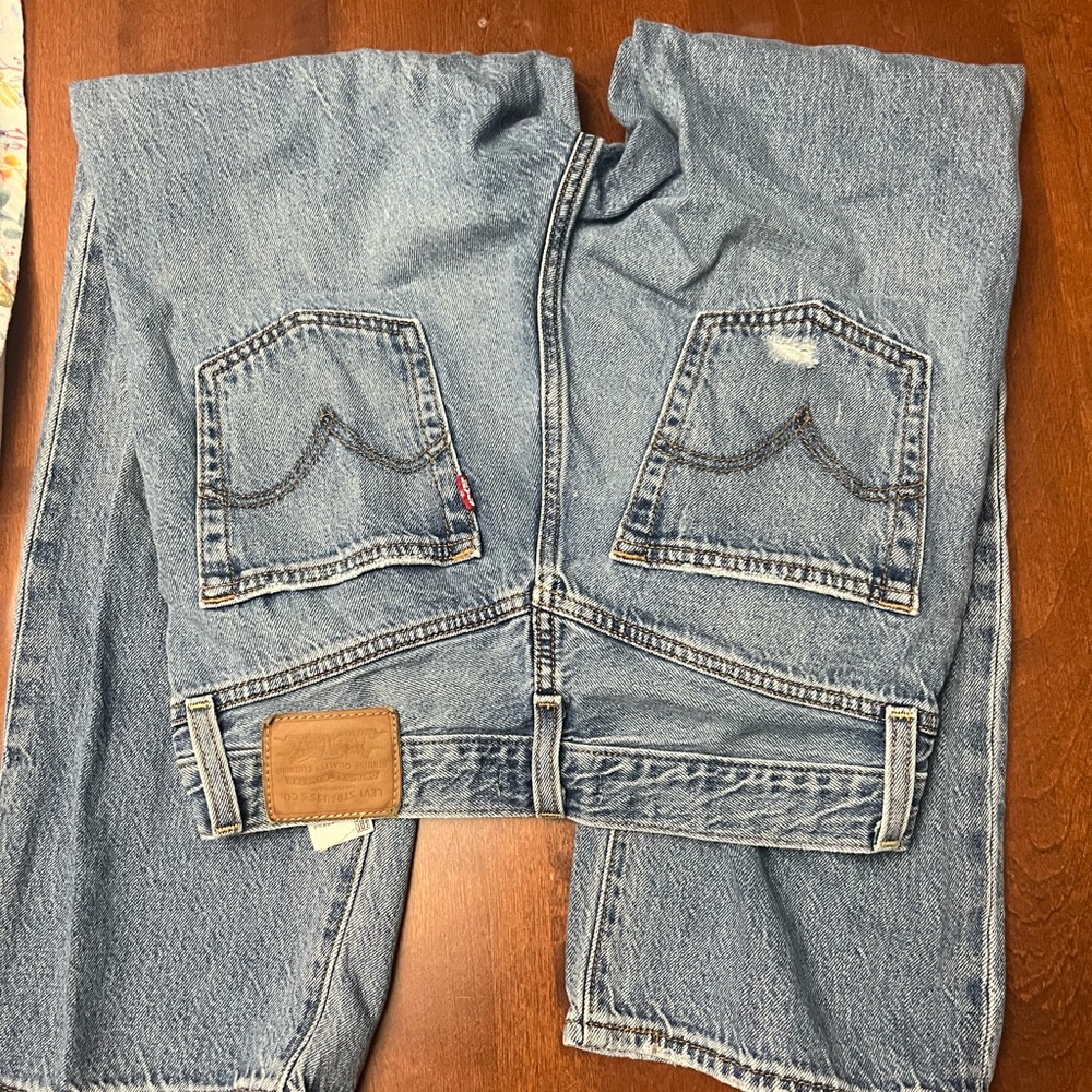 Levi's Blue Straight Leg Jeans with Vintage Wash
